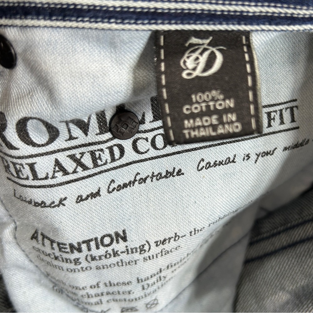 7 Diamonds Romley Jeans Men 34x34 Blue Relaxed Comfort Fit 100% Cotton Denim - Picture 9 of 14